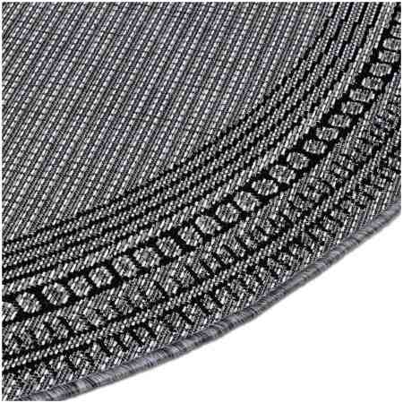 Venkovní koberec kulatý Harper šedý detail