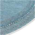 Venkovní koberec kulatý Harper modrý detail
