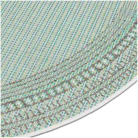 Venkovní koberec kulatý Harper zelený detail
